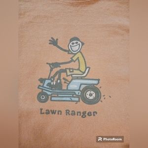 "Life is Good" Lawn Ranger mens medium tee.